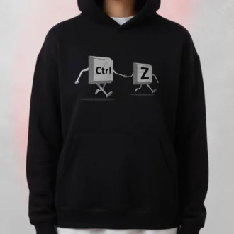 Ctrl Z black hoodie