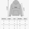 Adult Hoodie Size Guide