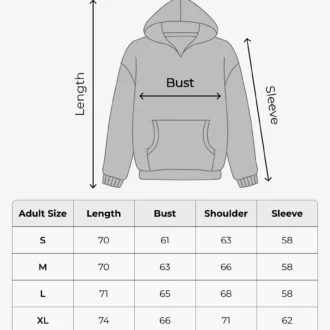 Adult Hoodie Size Guide