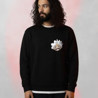 One Piece Black Sweatshirt