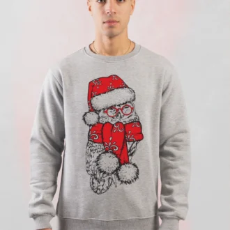 Festive Owl Graphic Sweatshirt