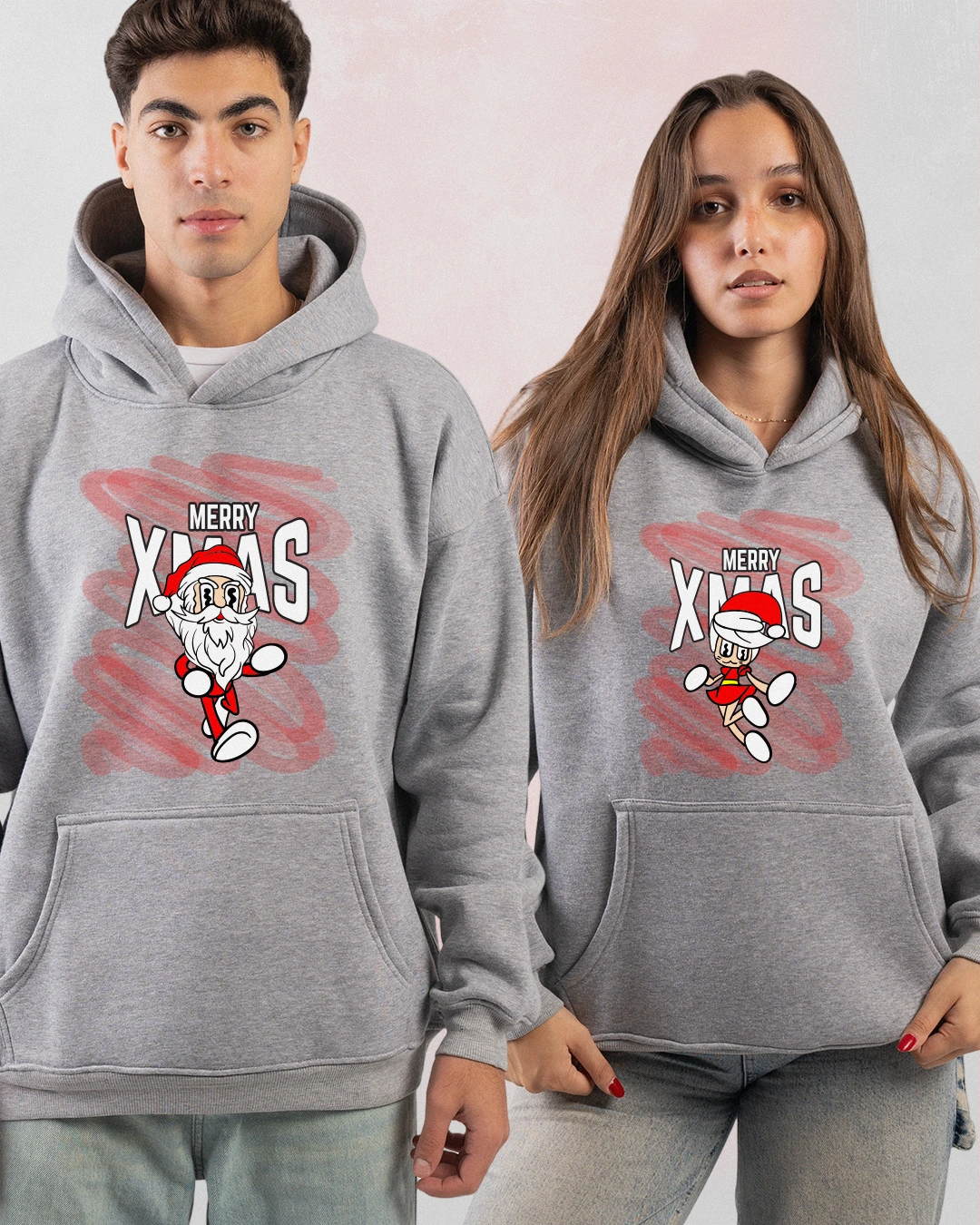 Trendy Christmas couples hoodies
